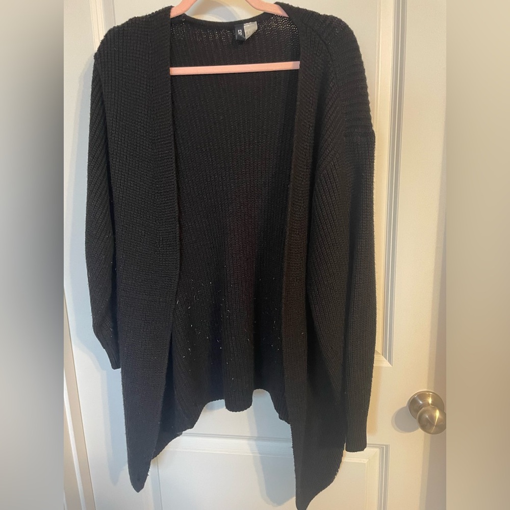 Divided women’s black knit cardigan size large